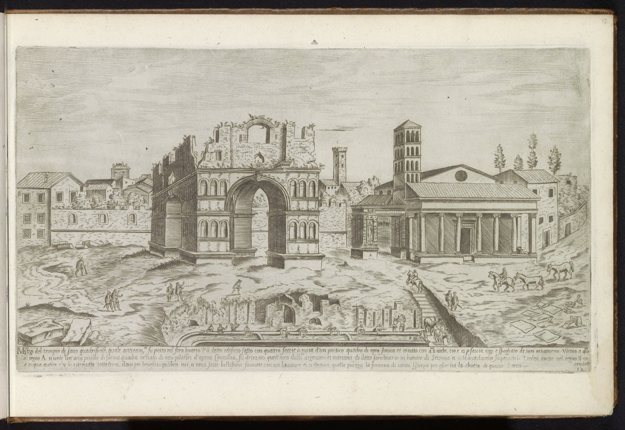 Bogen des Janus in Rom von Etienne Duperac