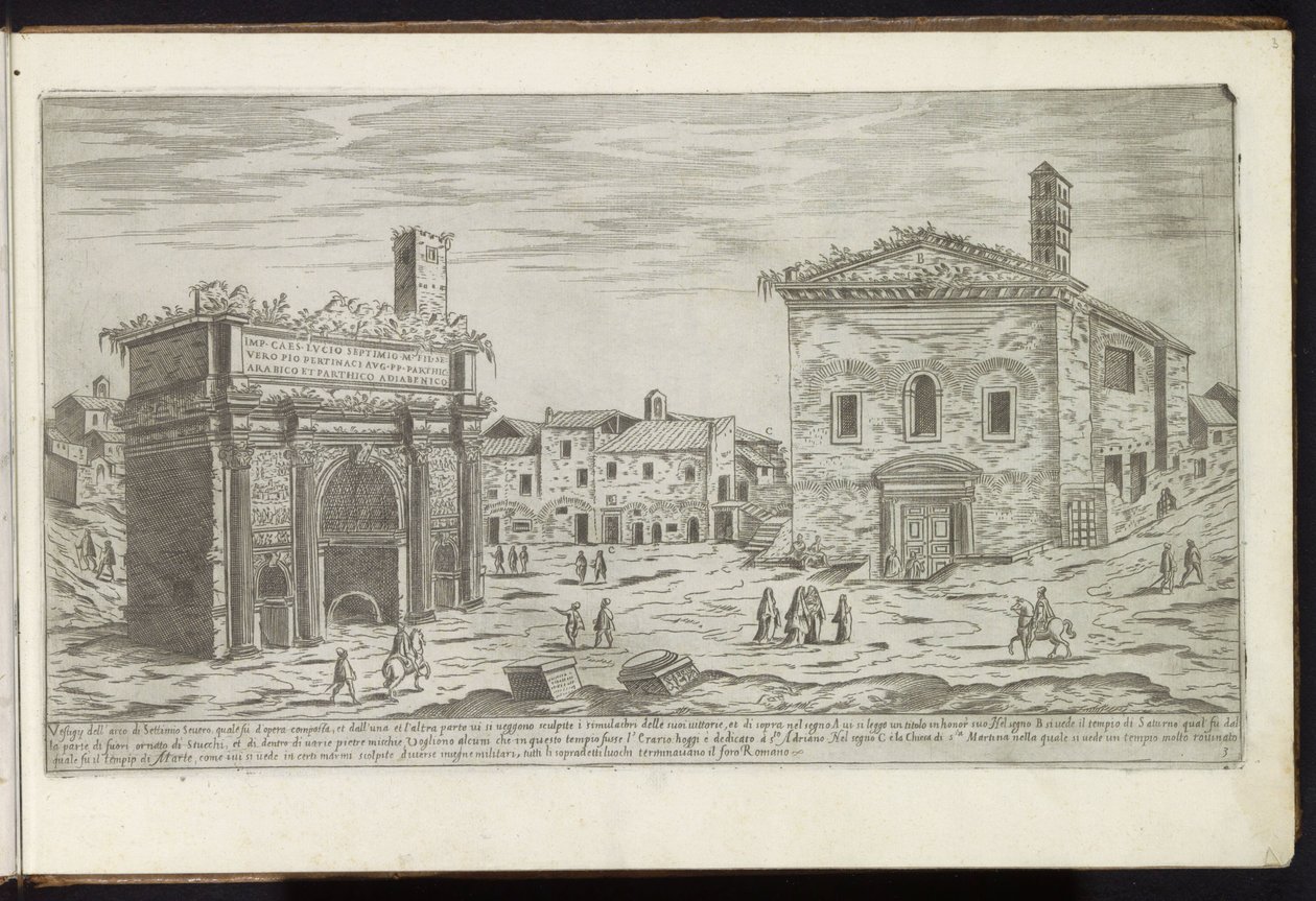 Bogen des Septimius Severus in Rom von Etienne Duperac