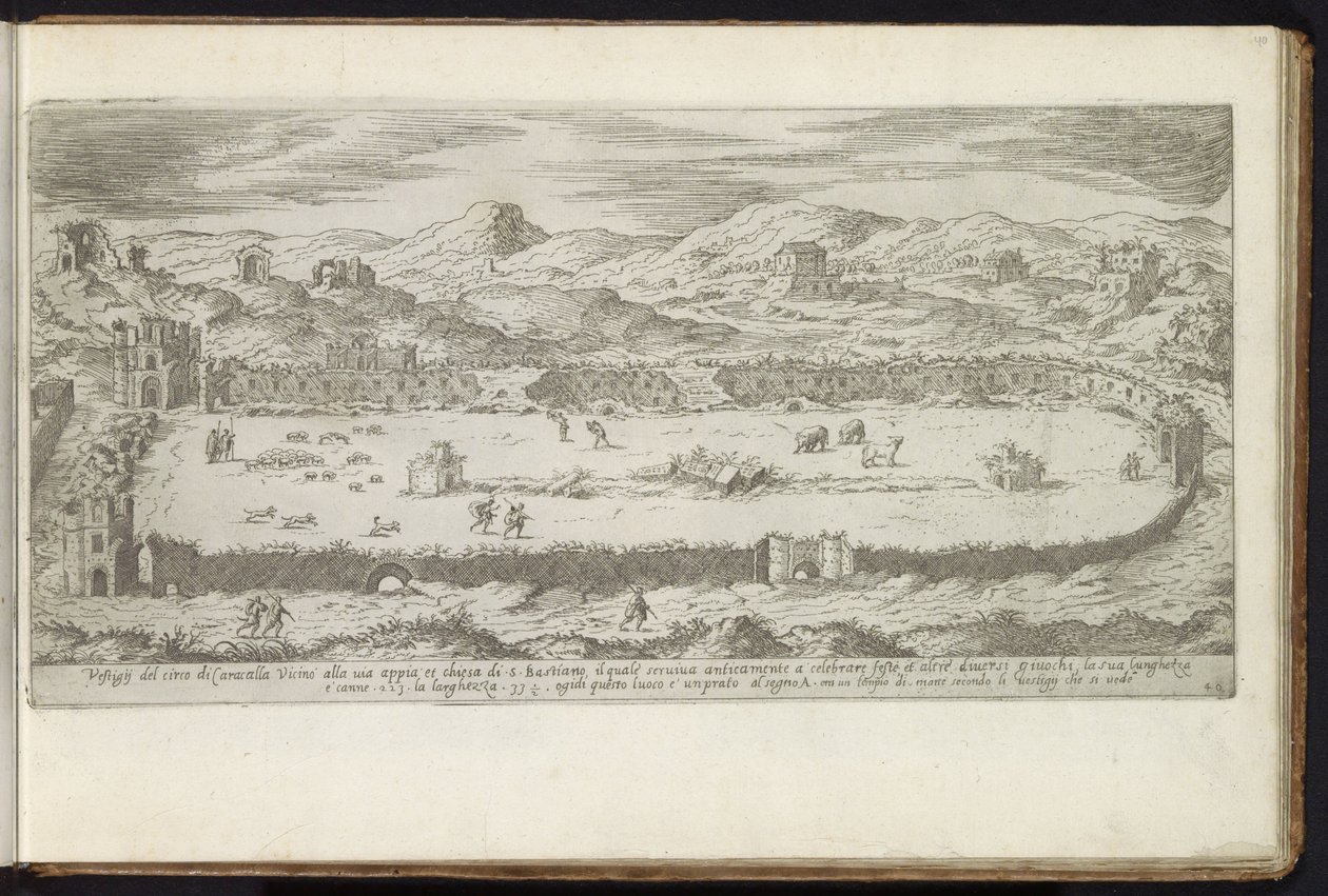Circus von Maxentius in Rom von Etienne Duperac