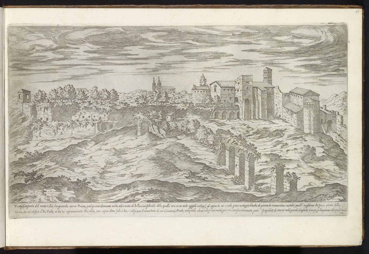 Monte Celio in Rom (Bauwerke aus der Antike) von Etienne Duperac