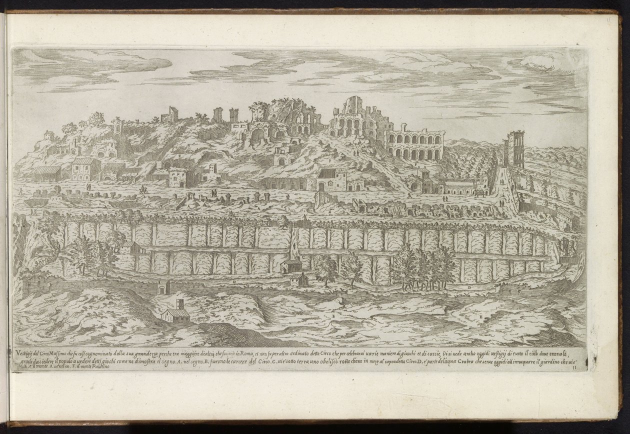 Palatin und das Circus Maximus in Rom von Etienne Duperac