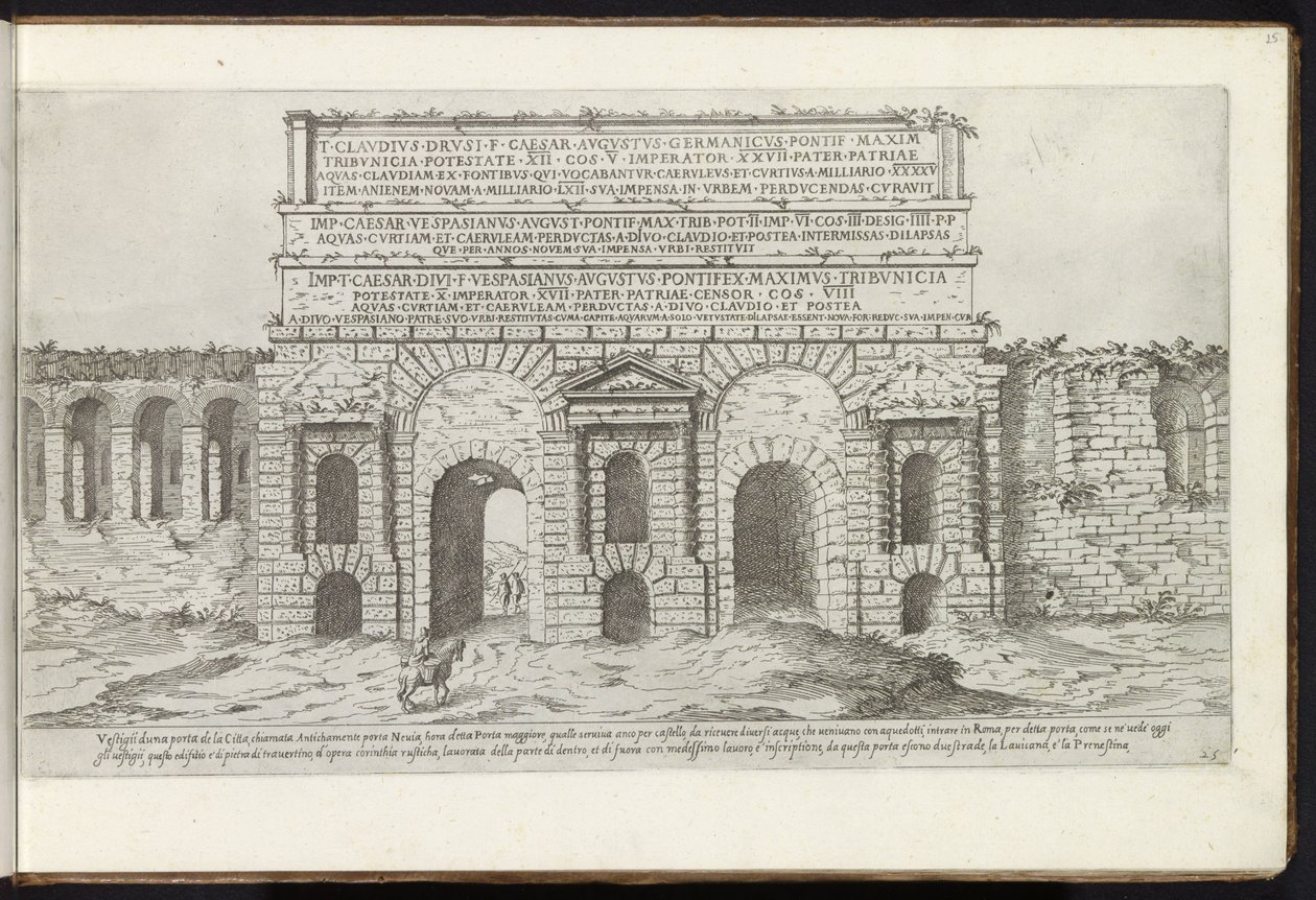 Porta Maggiore in Rom von Etienne Duperac