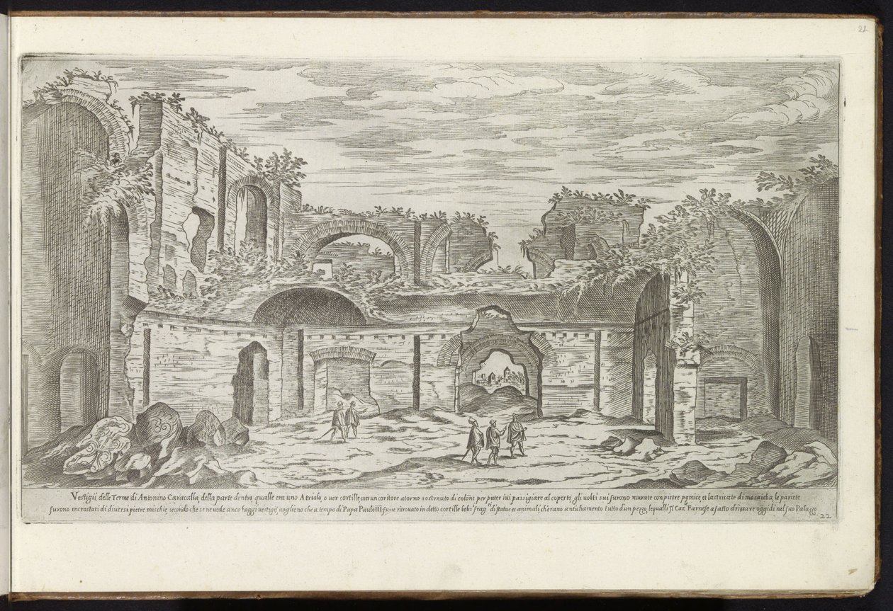 Ruinen der Caracalla-Thermen in Rom von Etienne Duperac