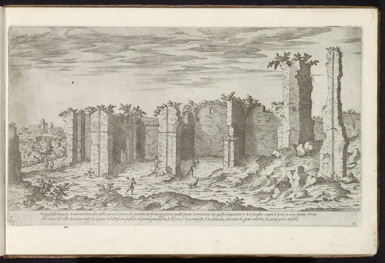Ruinen der Caracalla-Thermen in Rom von Etienne Duperac