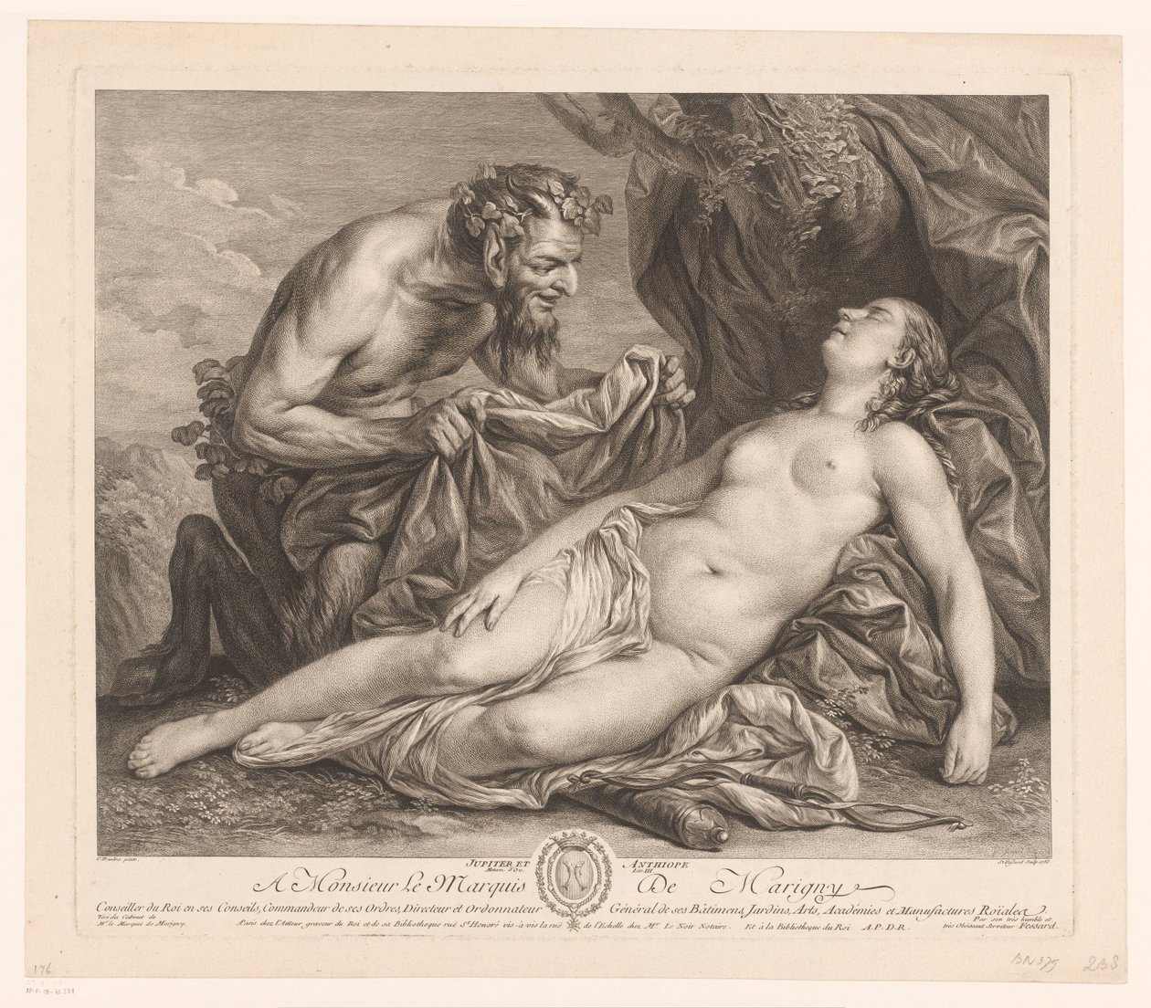 Jupiter und Antiope von Etienne Fessard