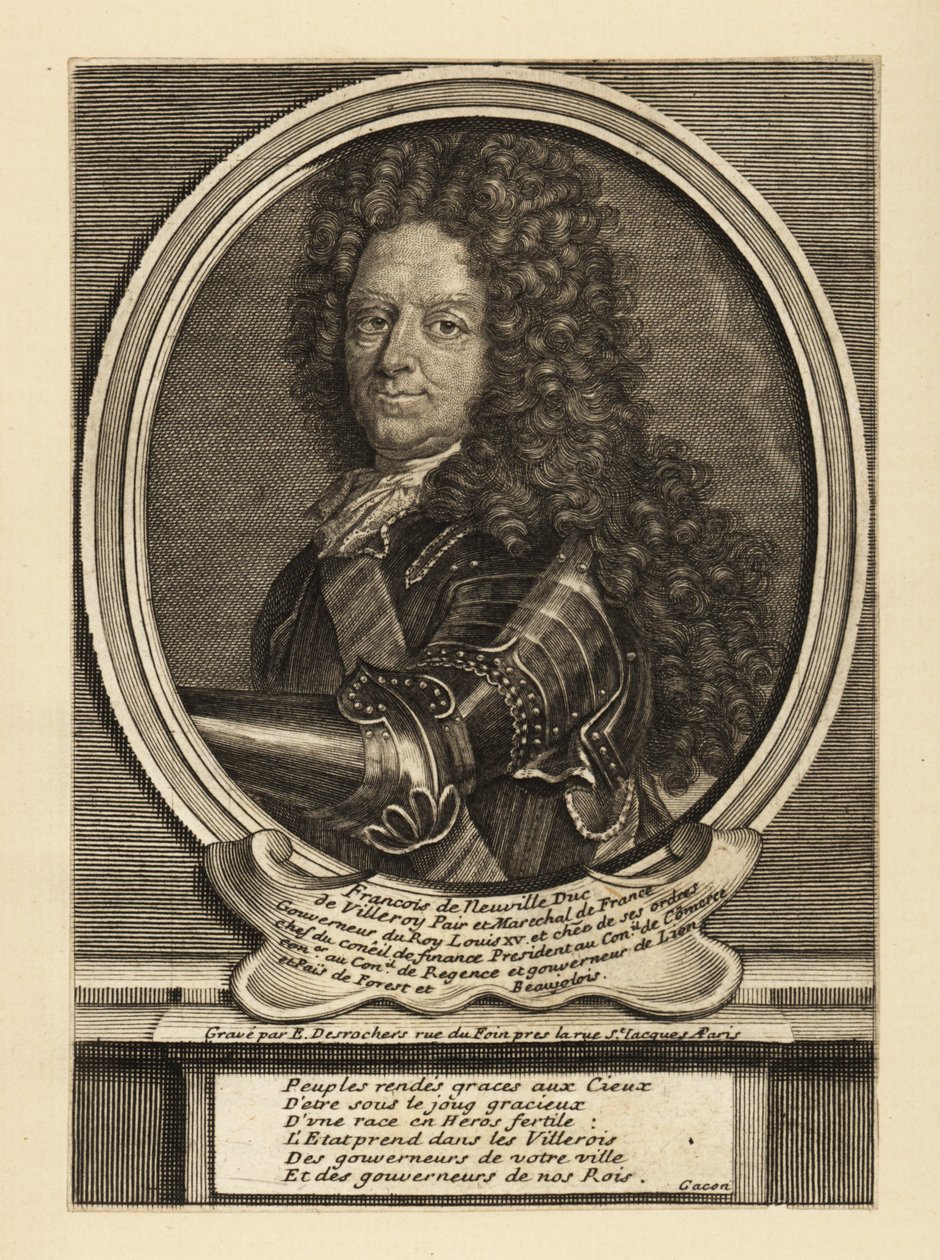 Francois de Neufville, 2. Herzog von Villeroy, französischer Soldat von Etienne Jehandier Desrochers