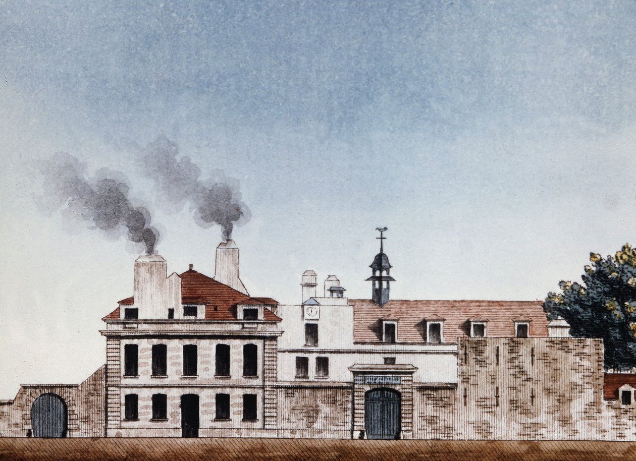 Necker-Krankenhaus im Jahr 1818 - Vignette graviert von J.E. Thierry, Archiv der öffentlichen Hilfe von Etienne Jules Thierry