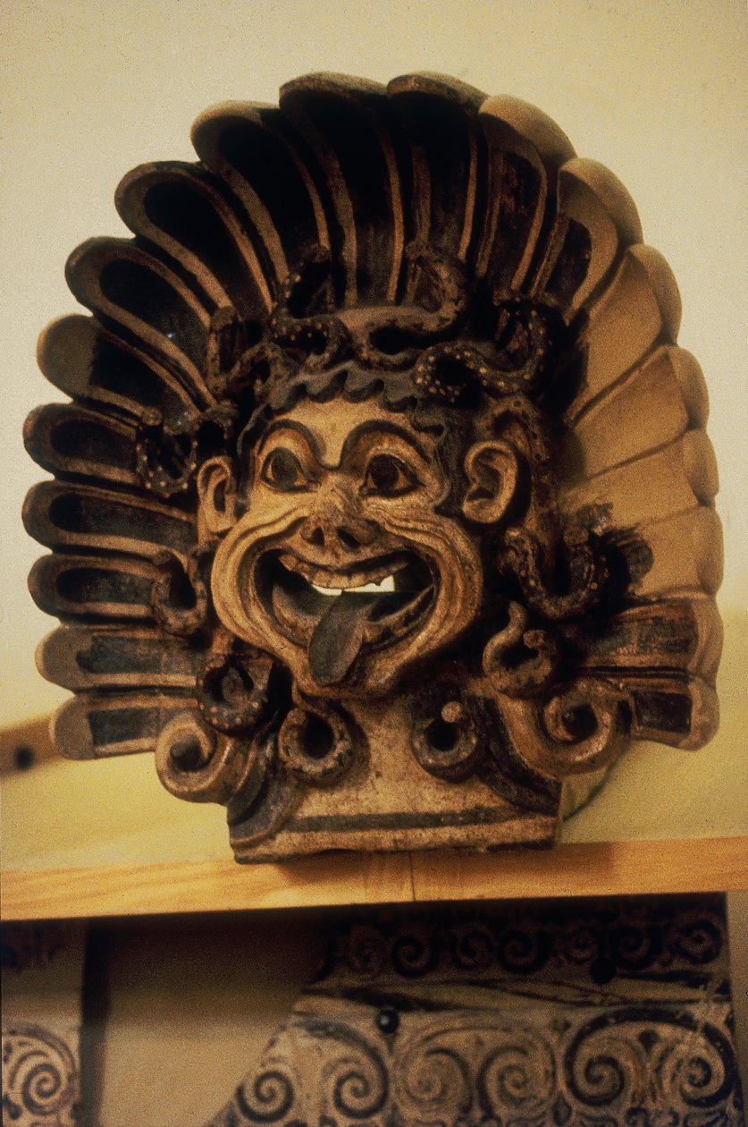 Antefix in Form eines Gorgonenhauptes von Etruscan