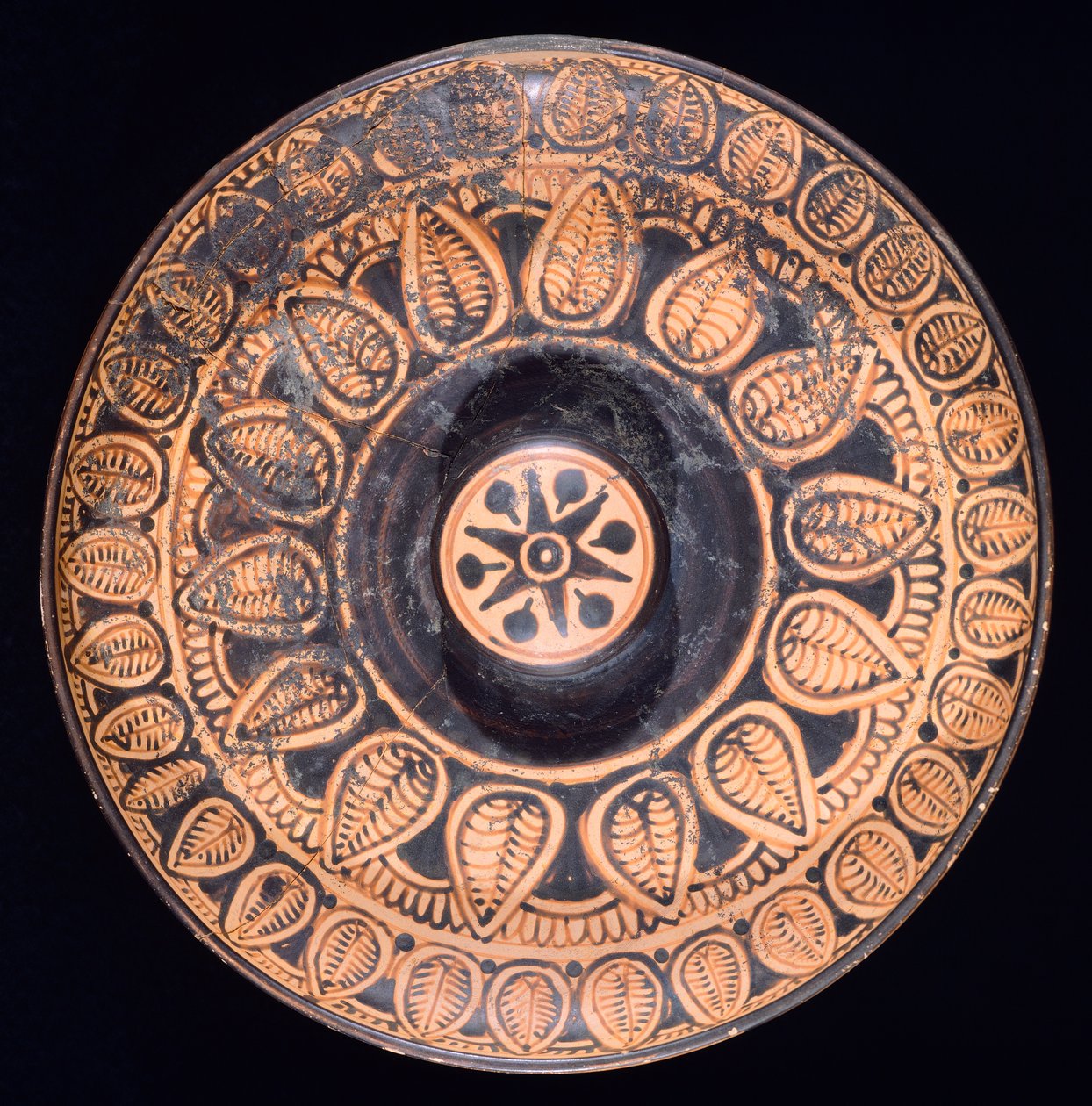 Patera. Rotfigurige Keramik aus Spina (Emilia Romagna). Etruskische Zivilisation, 4. Jahrhundert v. Chr. von Etruscan