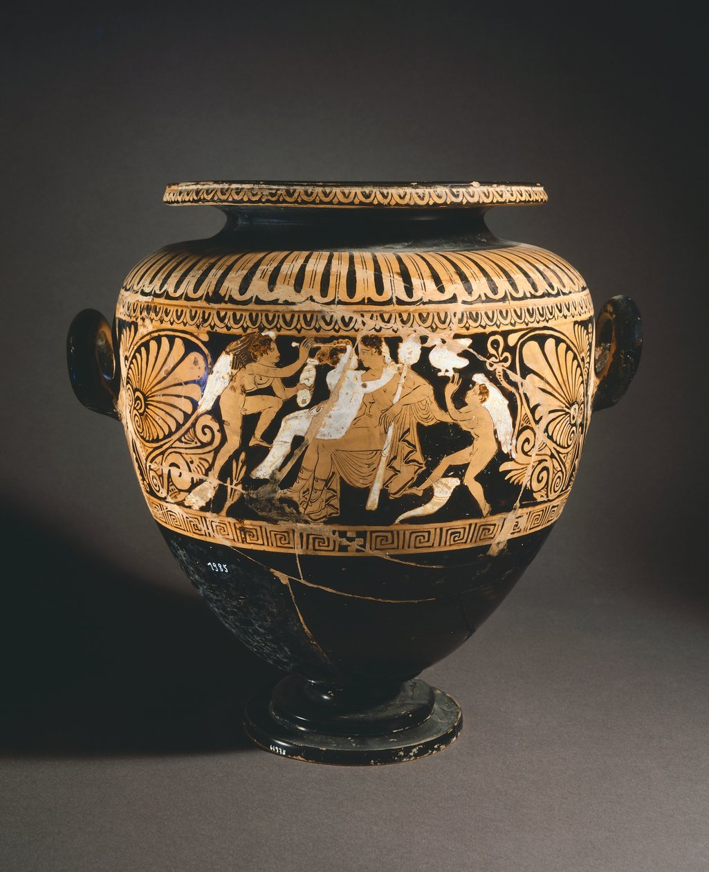 Stamnos (Flüssigkeitsbehälter). Rotfigurige Keramik aus Porano (Umbrien). Etruskische Zivilisation, 4. Jahrhundert v. Chr. von Etruscan
