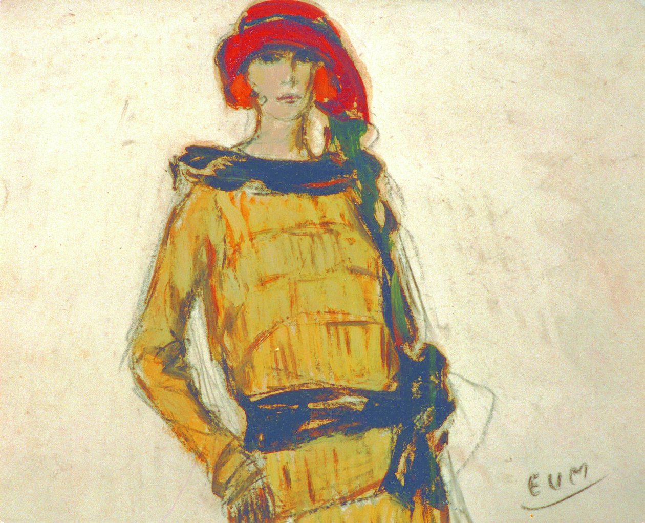 Dame mit Hut von Eugeen van Mieghem
