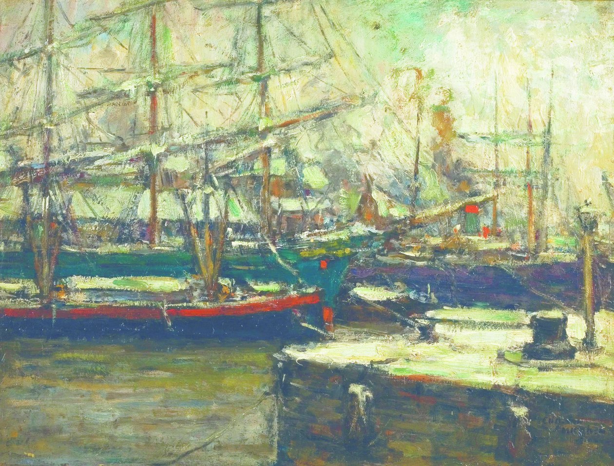 Winter im Hafen von Eugeen van Mieghem