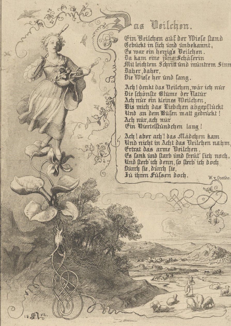 Seerose, Viola, König von Thule, die Rache der Blumen, 1852 von Eugen Napoleon Neureuther