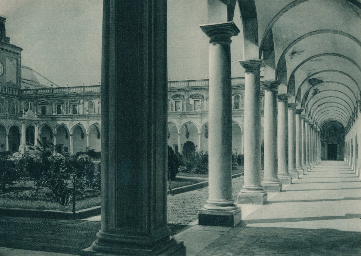 Kreuzgänge im Kloster San Martino, in der Nähe von Neapel, Italien, 1927 von Eugen Poppel