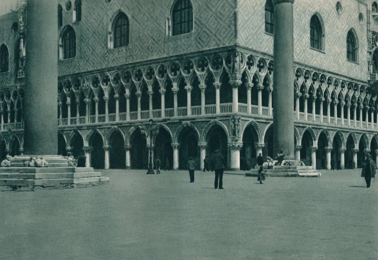 Ecke des Dogenpalastes auf der Piazzetta di San Marco, Venedig, Italien, 1927 von Eugen Poppel