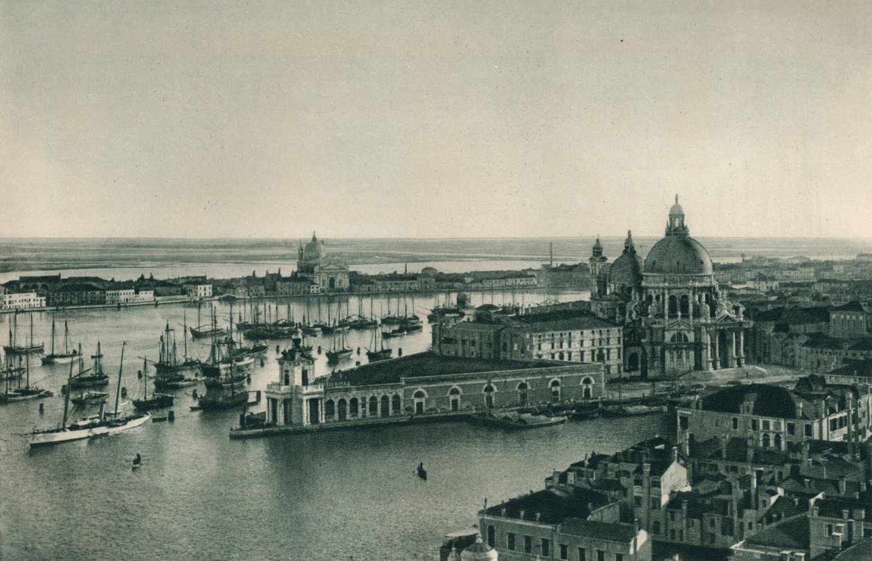 Canal Grande und Kirche Santa Maria della Salute, Venedig, Italien, 1927 von Eugen Poppel