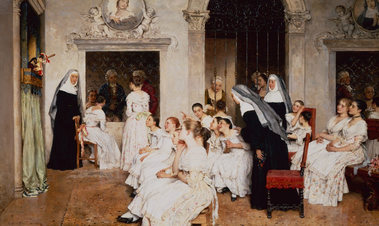 Klosterszene in Venedig von Eugen von Blaas