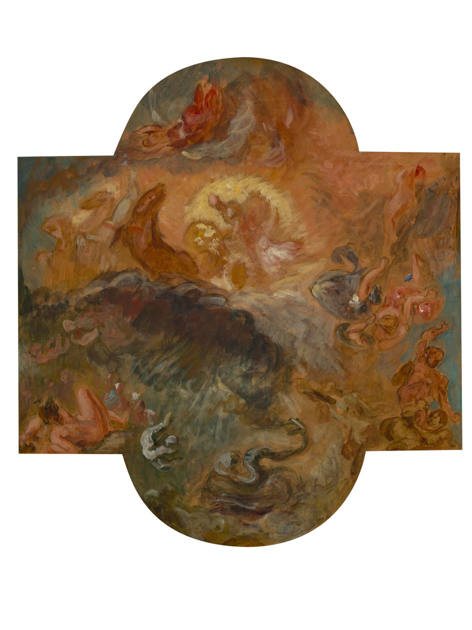 Apollo tötet Python von Ferdinand Victor Eugene Delacroix