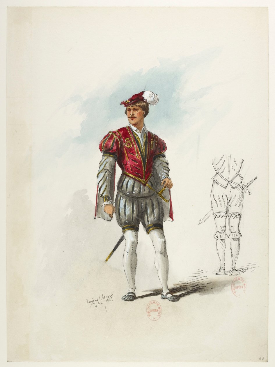 Saint-Saëns - Henry VIII - Kostümentwürfe - Lacoste - 64. Kostüm von Eugene Lacoste
