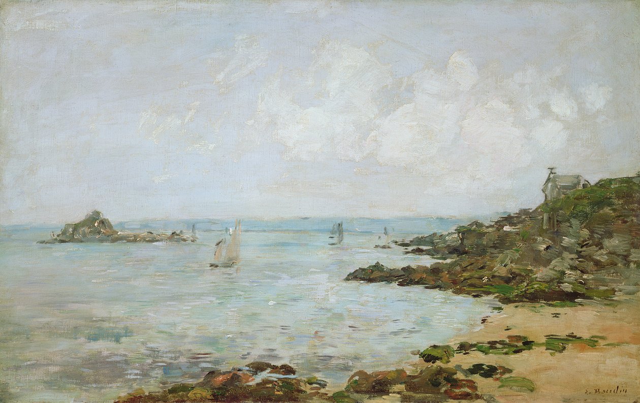 Die Bucht von Douarnenez und Ile Tristan von Eugene Louis Boudin