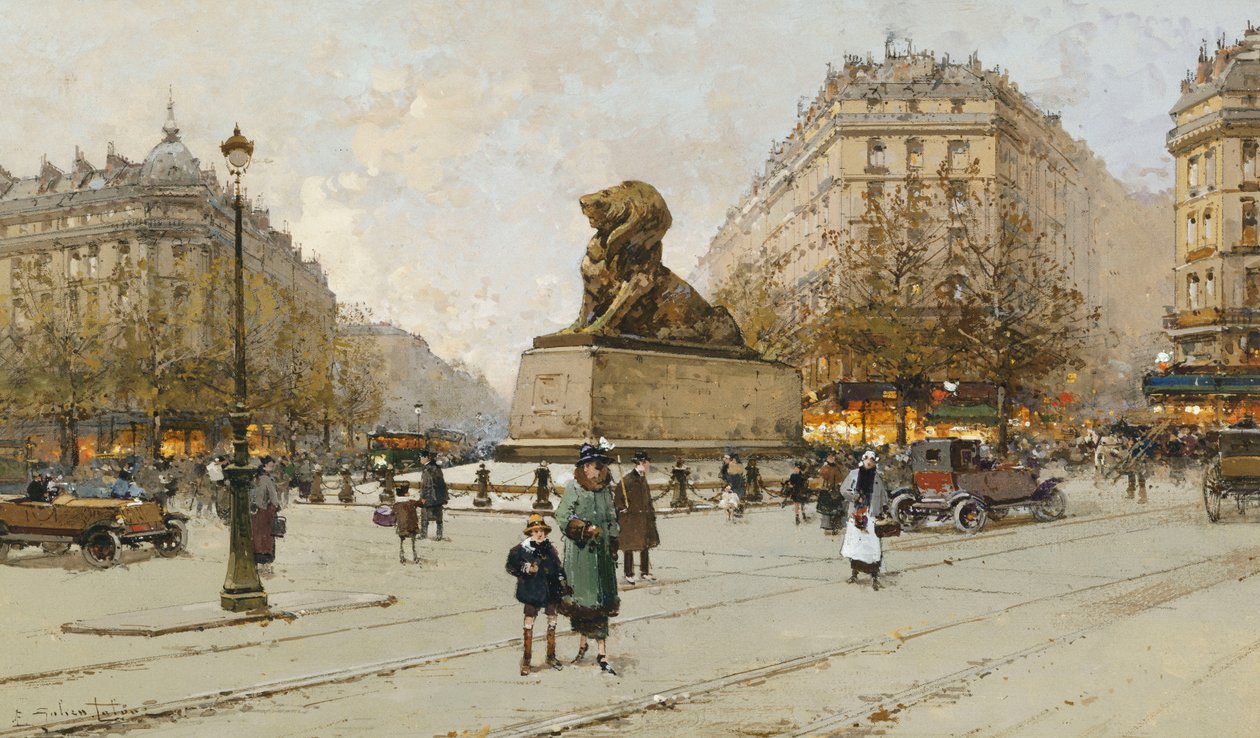 Der Löwe von Belfort von Eugene Galien Laloue
