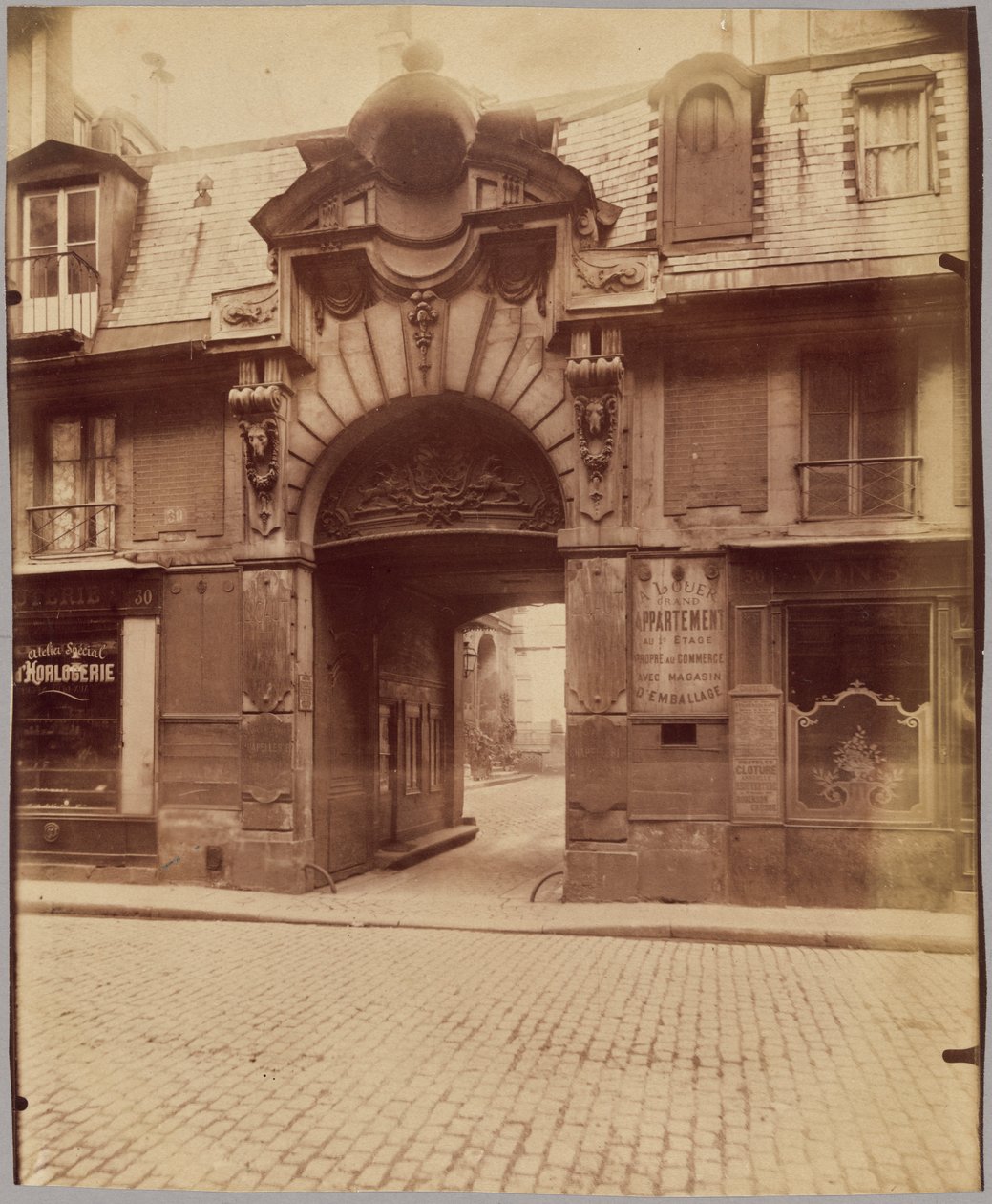 Hôtel du Magistrat de Bordeaux, 30 rue des Francs-Bourgeois von Eugène Atget