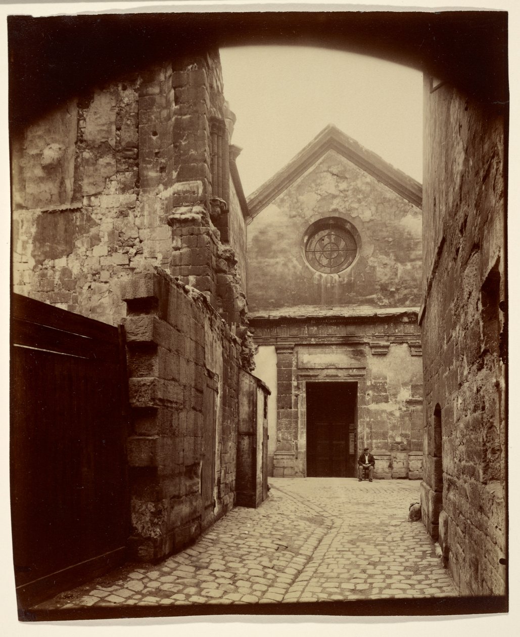 St. Julien le Pauvre-Portail (St. Julien le Pauvre-Fassade) von Eugène Atget