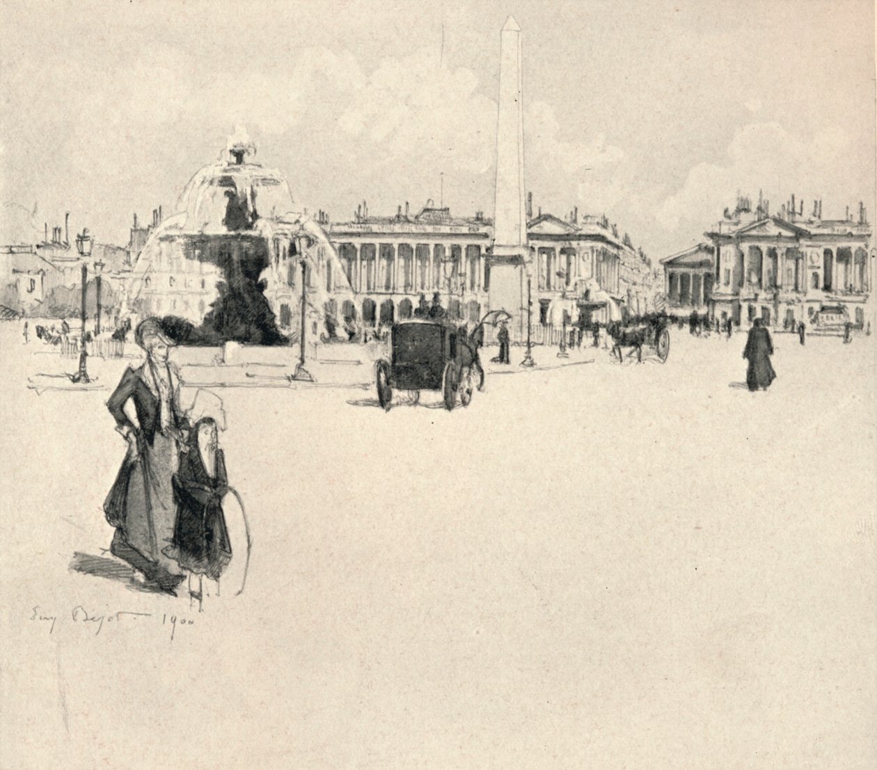 Place de la Concorde, 1915 von Eugene Bejot