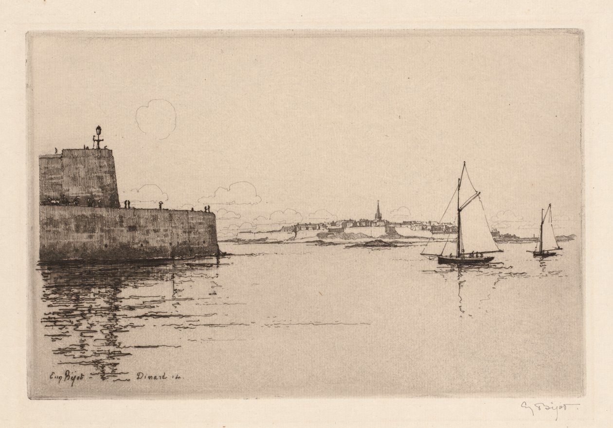 Saint-Malo von Dinard aus gesehen, 1914 von Eugene Bejot