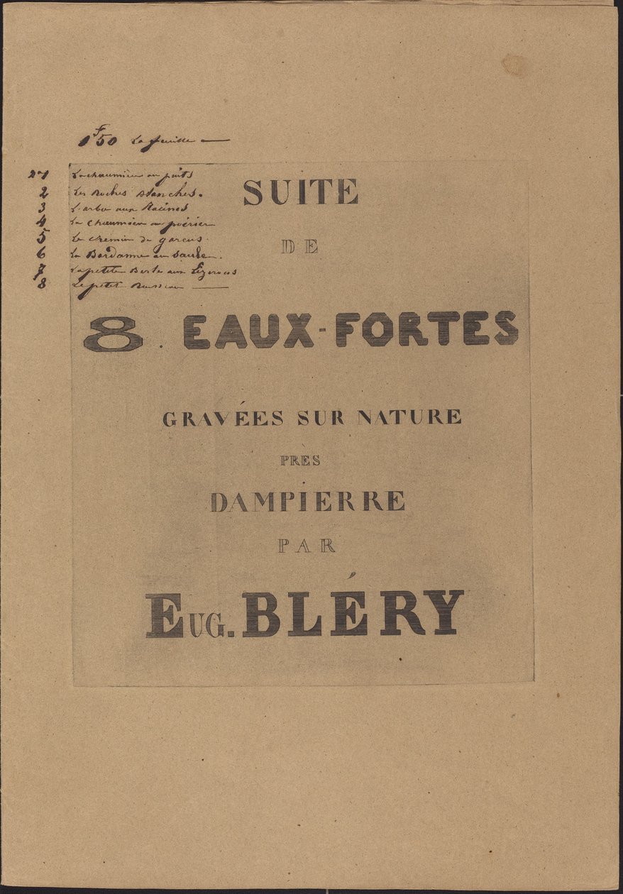 8 Eaux-Fortes Gravées sur Nature von Eugene Bléry