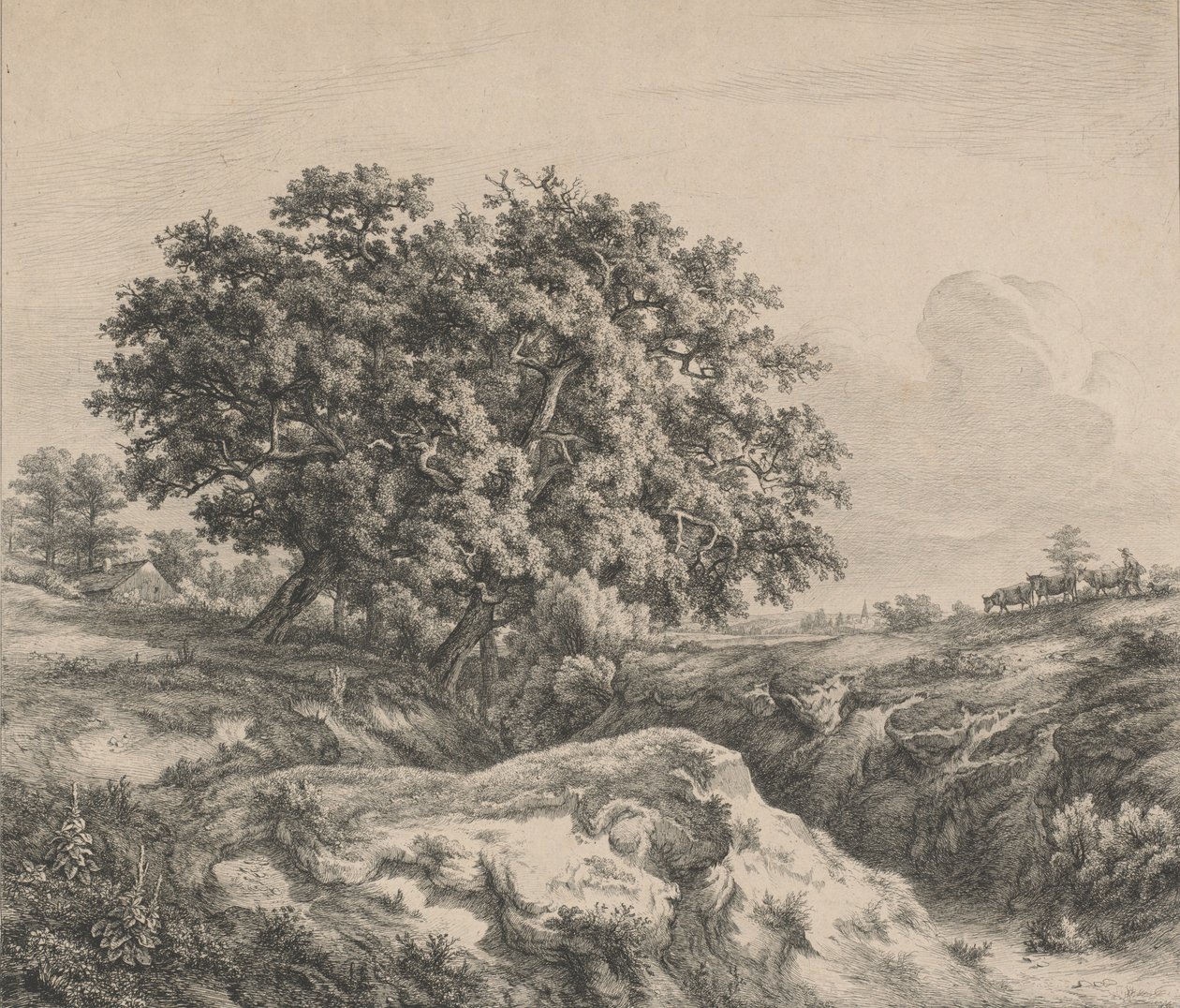 Die Eiche am Abgrund von Eugene Bléry