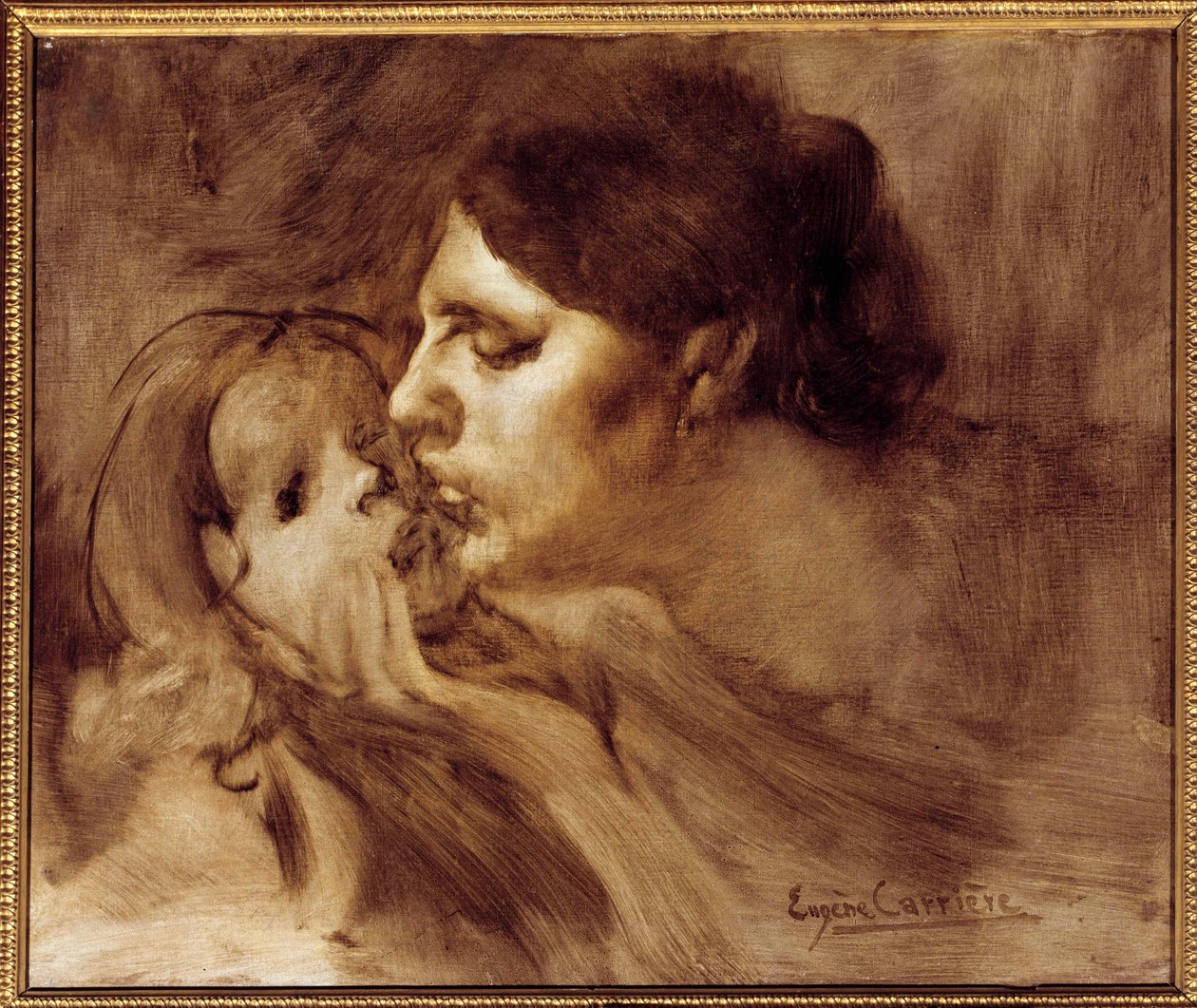 Der mütterliche Kuss von Eugène Carrière
