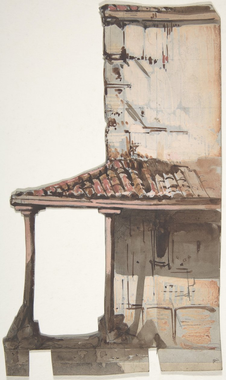 Entwurf für ein Bühnenbild an der Opéra, Paris von Eugene Ciceri