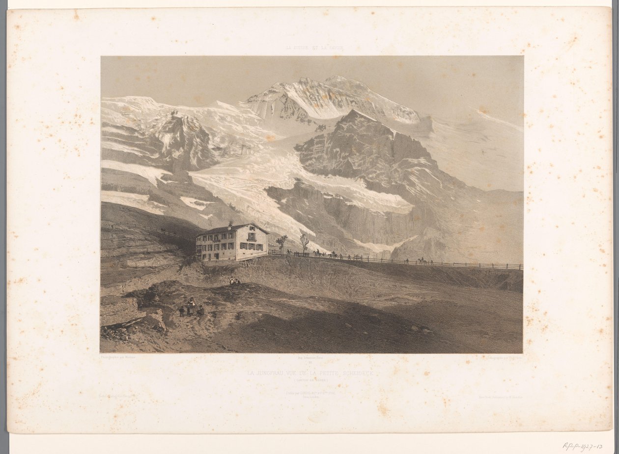 Blick auf die Jungfrau von der Kleinen Scheidegg von Eugene Ciceri