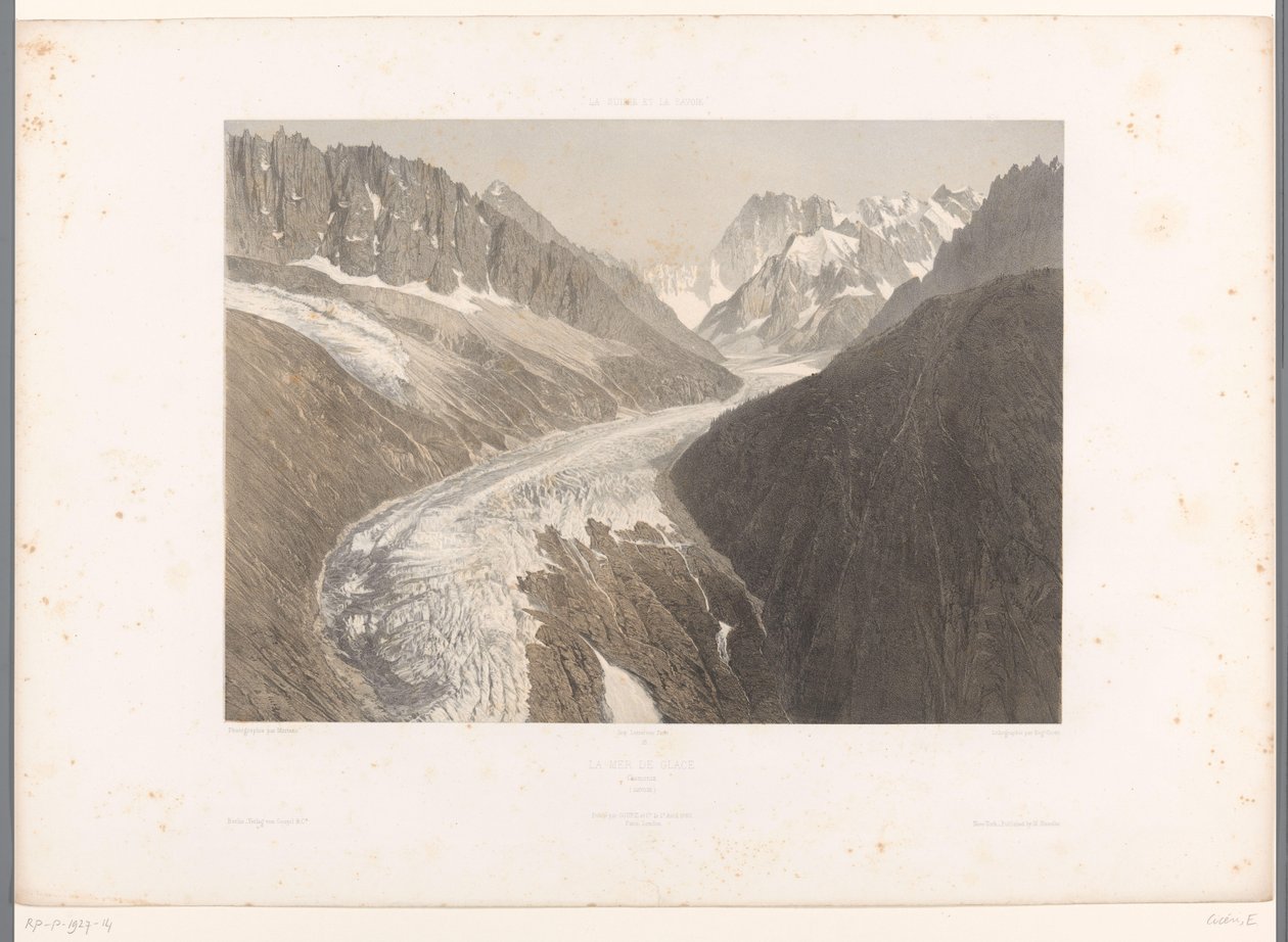 Blick auf den Mer-de-Glace-Gletscher in Chamonix von Eugene Ciceri