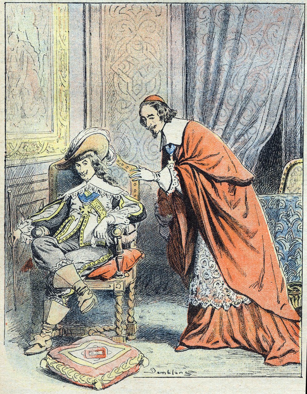 Illustration für "Vingt ans après" (Zwanzig Jahre danach) von Eugene Damblans