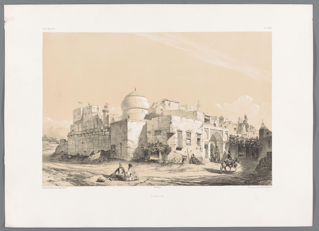 Ansicht von Kangavar von Eugene Flandin