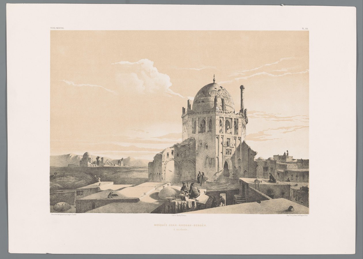 Shah Khoda Moschee in Soltaniyeh von Eugene Flandin