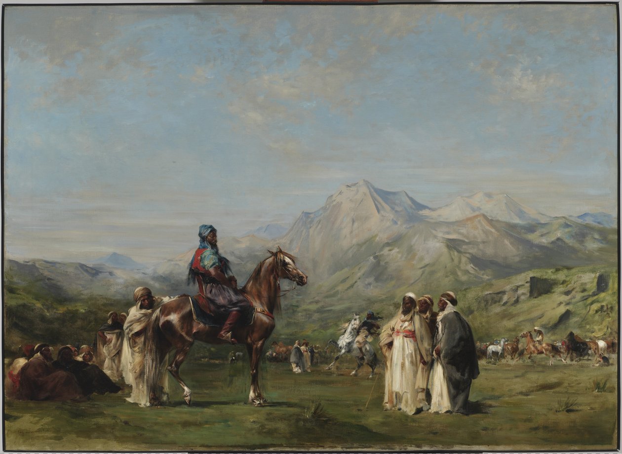 Ein Lager im Atlasgebirge von Eugène Fromentin