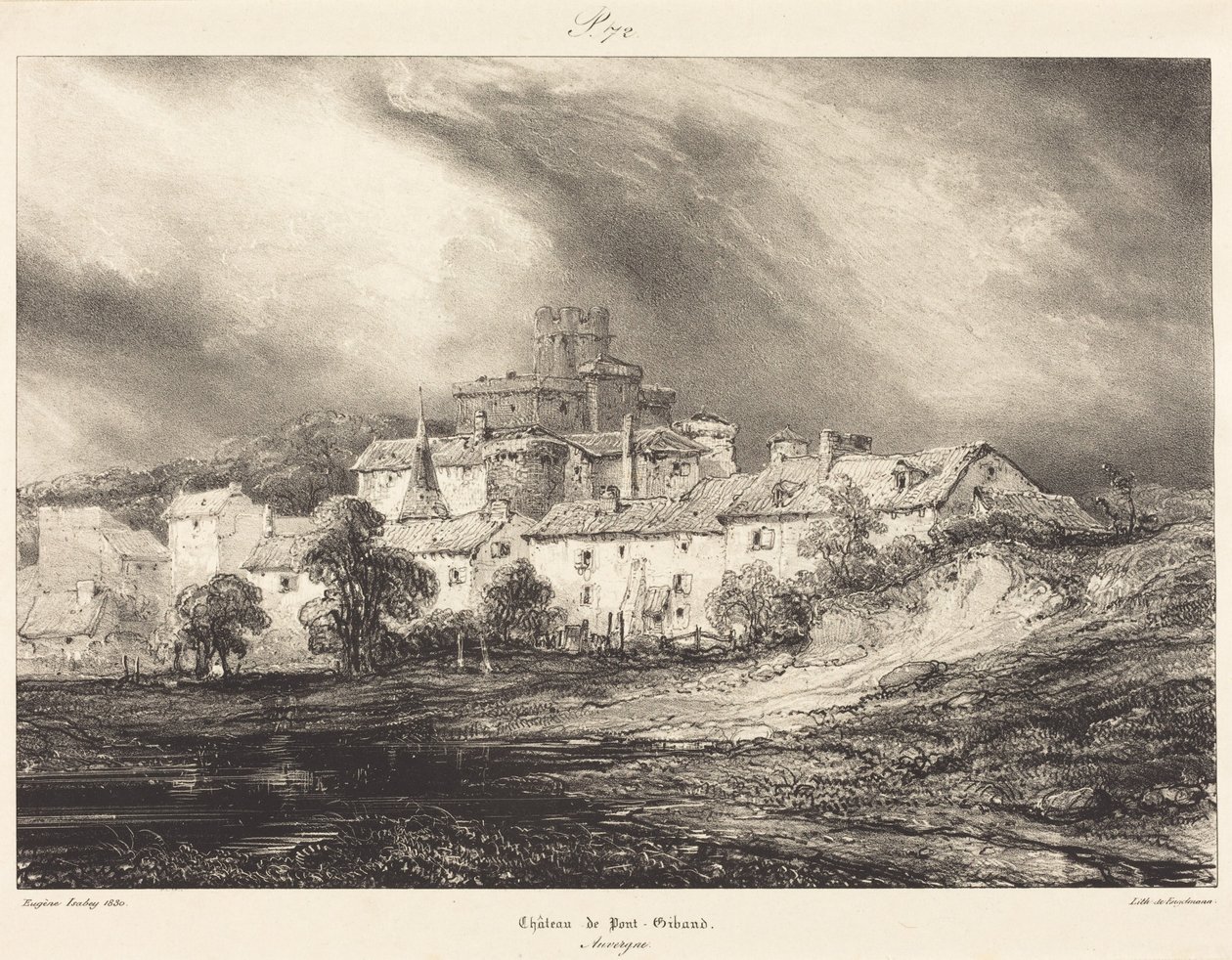 Schloss Pont-Gibaud von Eugene Isabey