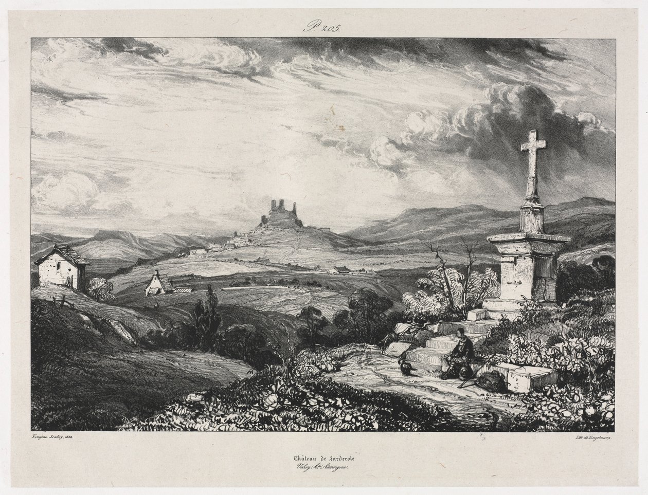 Schloss Larderole, 1832 von Eugene Isabey