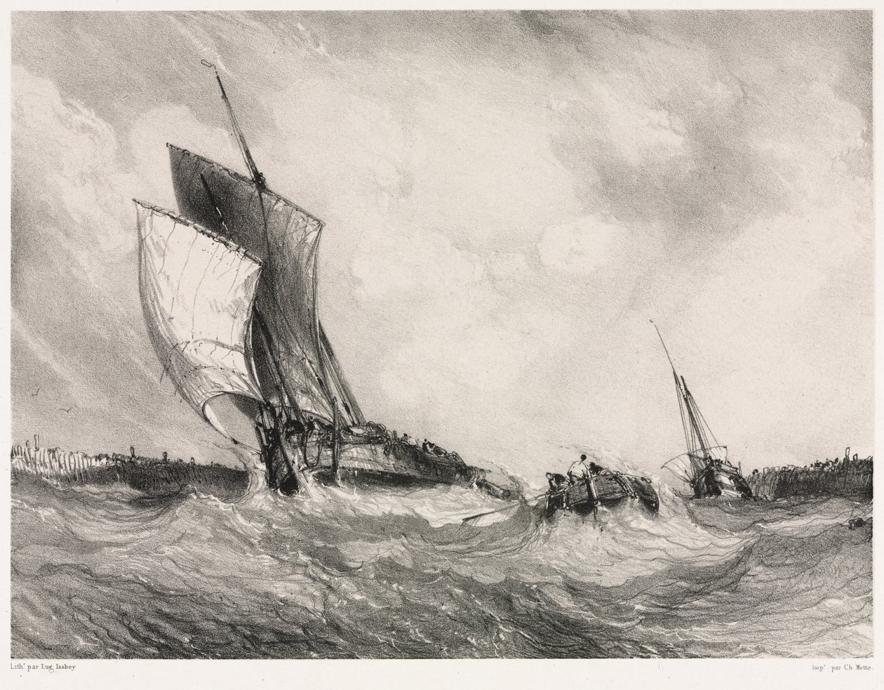Sechs Marines: Rückkehr zum Hafen von Eugene Isabey