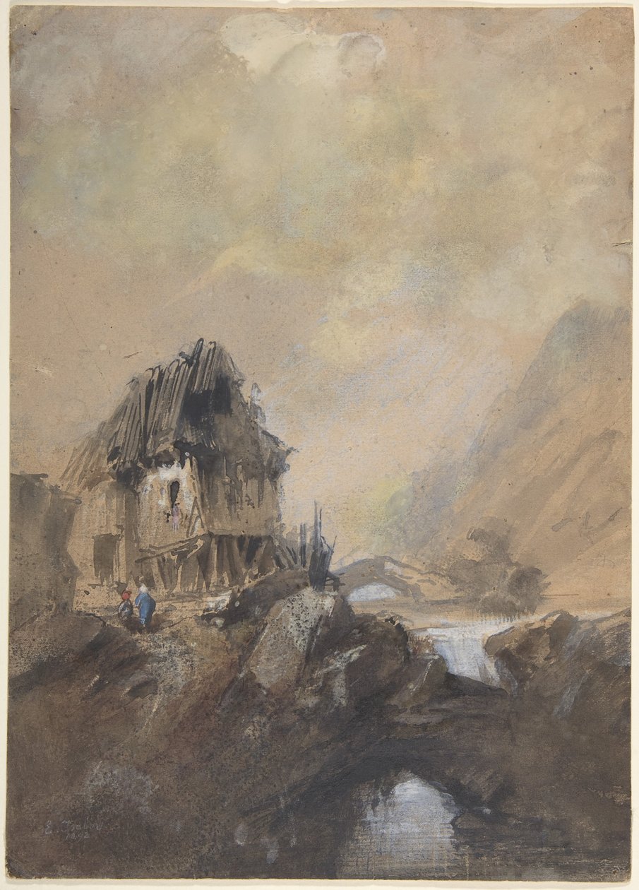 Dorf in Dieppe von Eugene Isabey