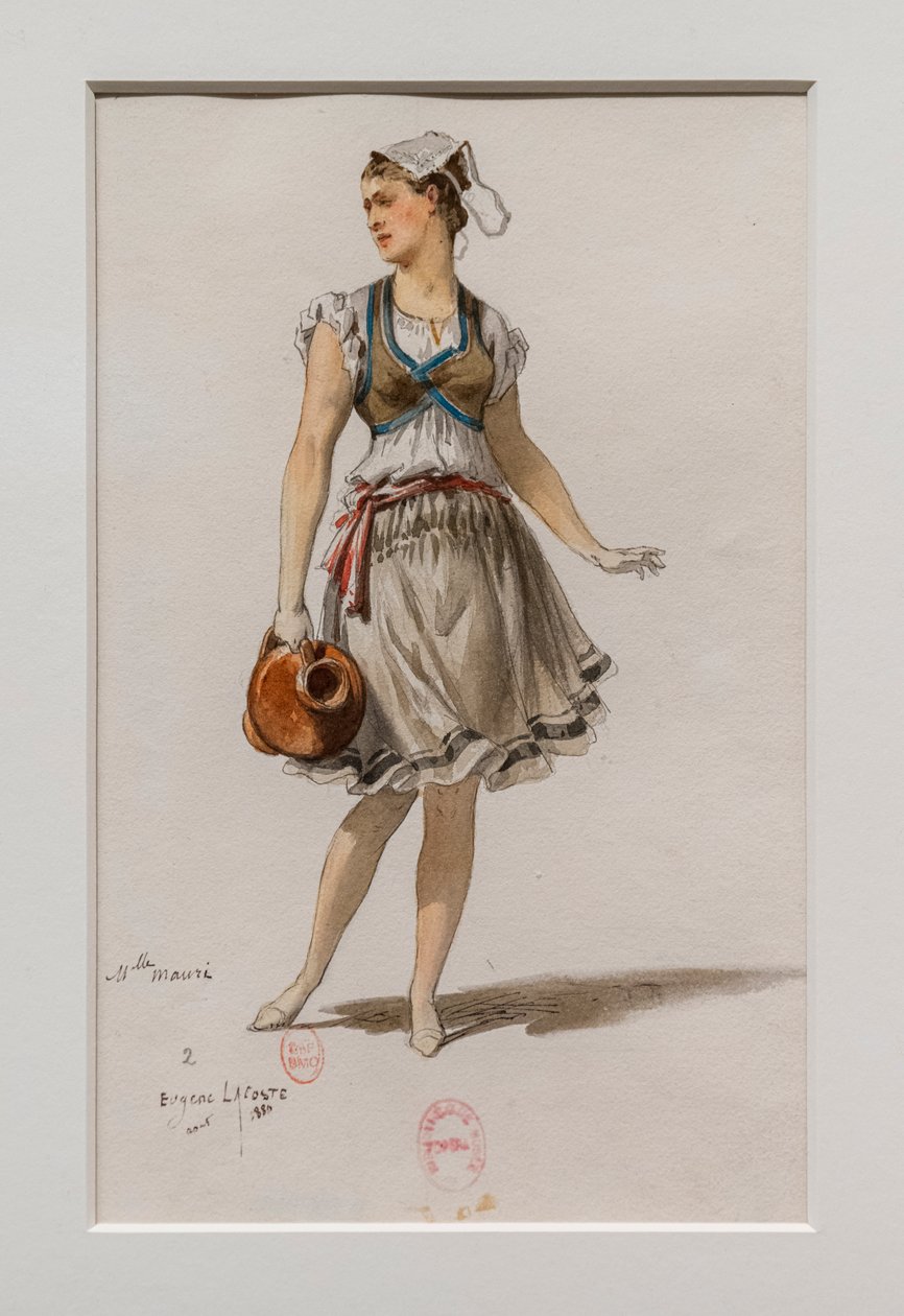 Die Korrigane. Ballett von Charles-Marie Widor, Kostümmodell. 1880 von Eugene Lacoste