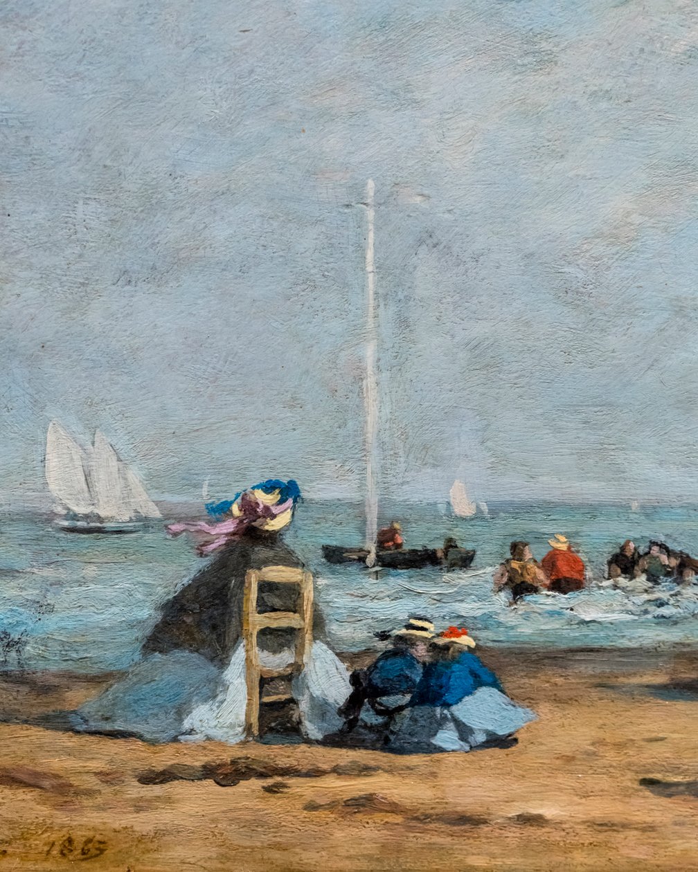 Crinolines am Strand (Detail) von Eugene Louis Boudin