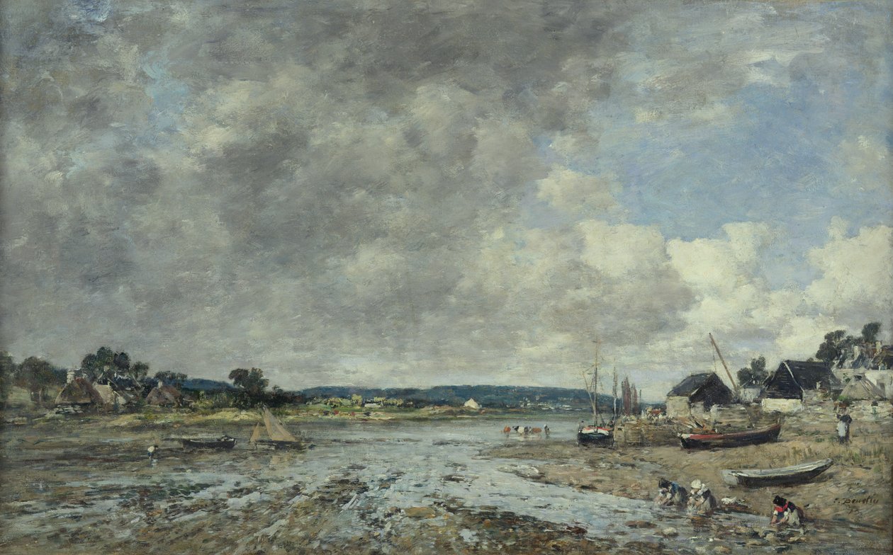 Landschaft mit Wäscherinnen, 1873 von Eugene Louis Boudin