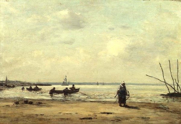Ebbe bei Honfleur, ca. 1864-66 von Eugene Louis Boudin