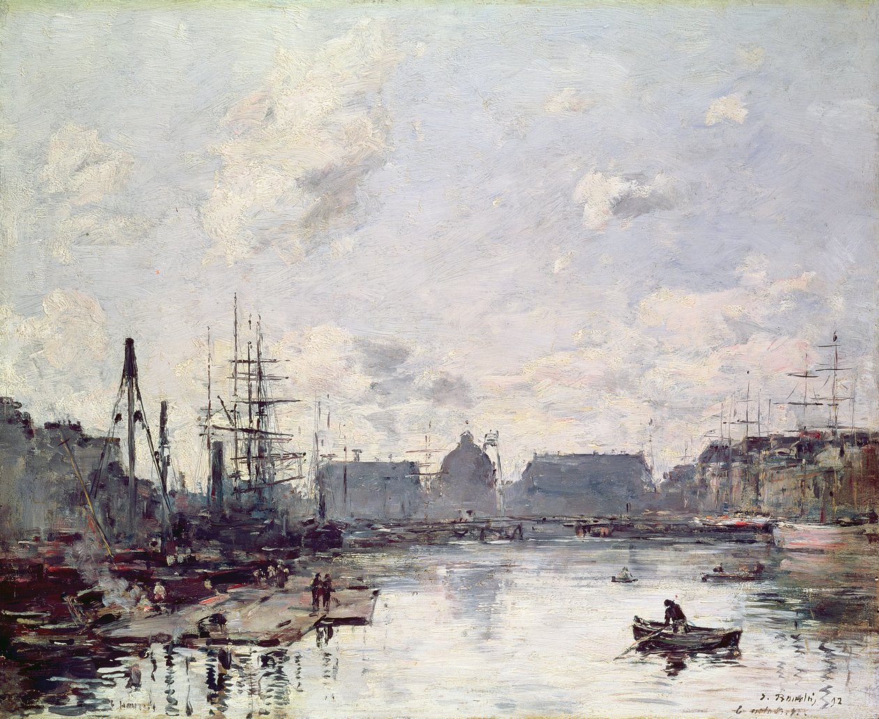 Der Handelshafen, Le Havre, 1892 von Eugene Louis Boudin