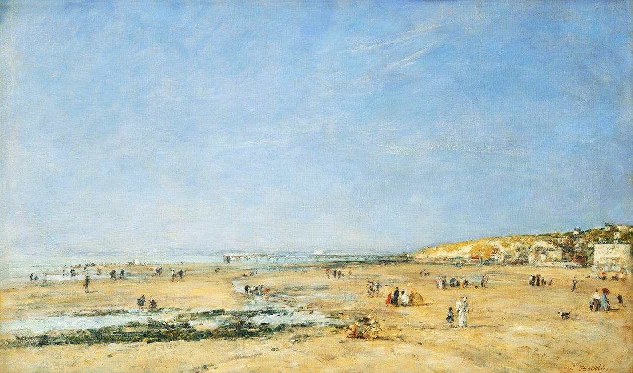 Trouville, Gesamtansicht des Strandes, 1890 von Eugene Louis Boudin