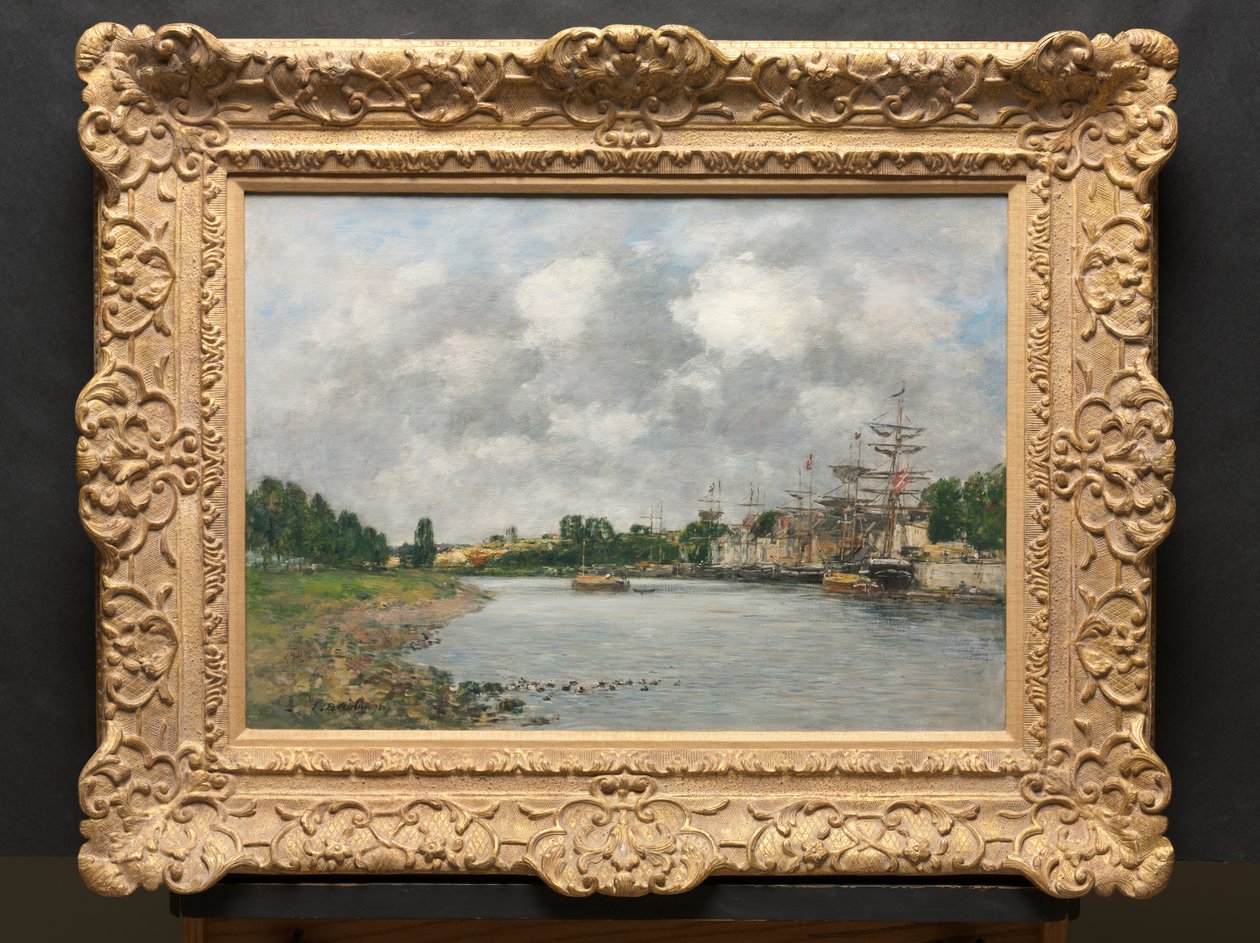 Ansicht des Hafens von Saint-Valéry-sur-Somme von Eugene Louis Boudin